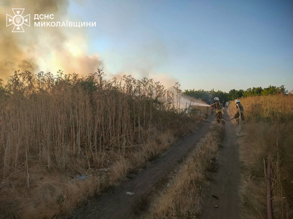 Возможно, это изображение 2 человека, огонь, туман, трава и текст